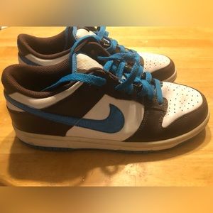 Nike Dunk Low 6.0 Chocolate Brown Laser Blue White Size 9 RARE